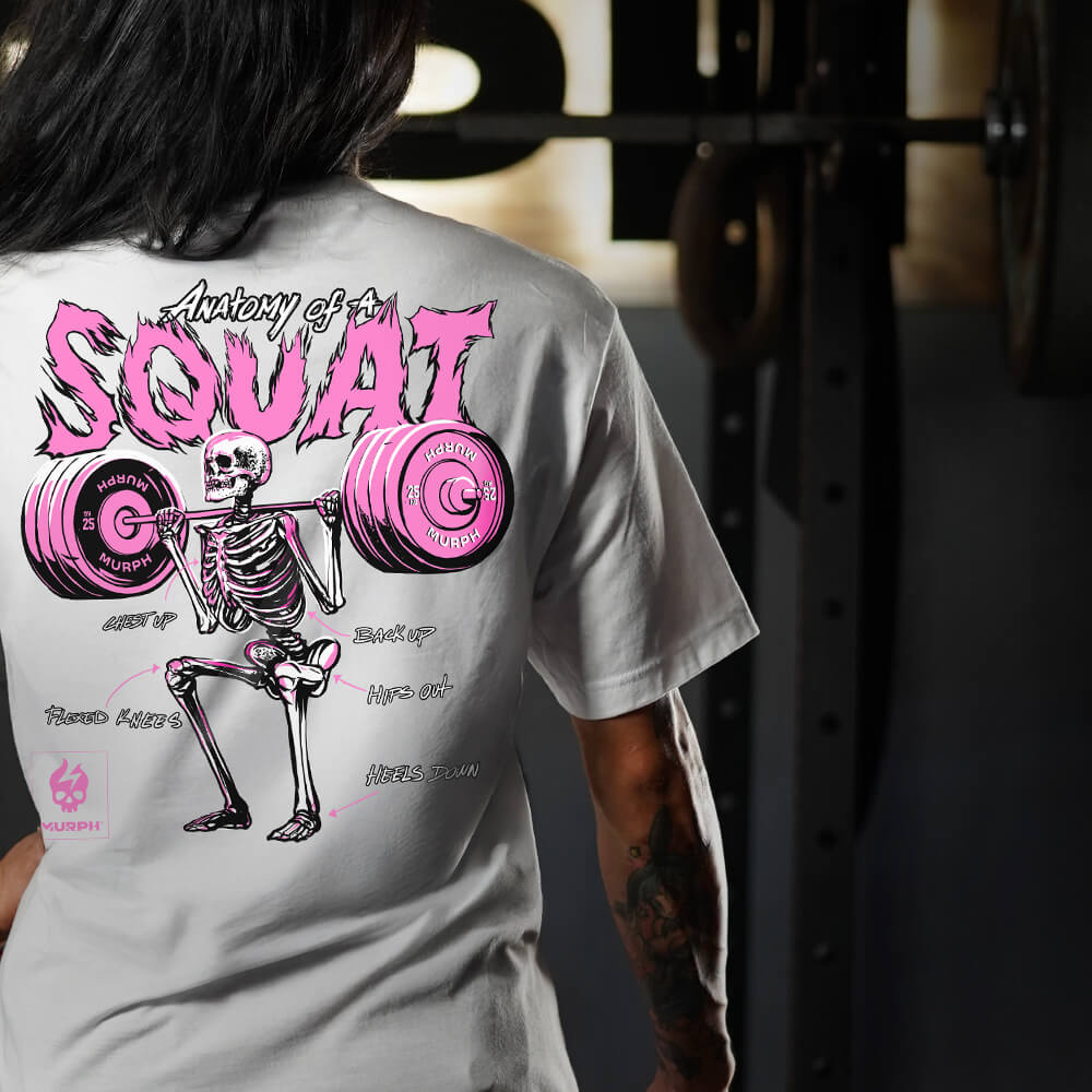 Polera Largo Unisex Anatomy Of Squat - Blanco