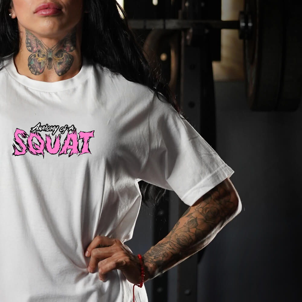 Polera Largo Unisex Anatomy Of Squat - Blanco