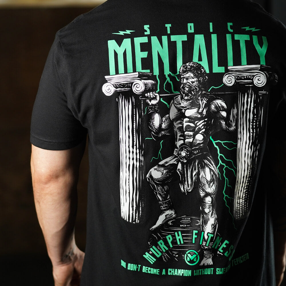 Polera Regular fit Stoic Mentality - Negro