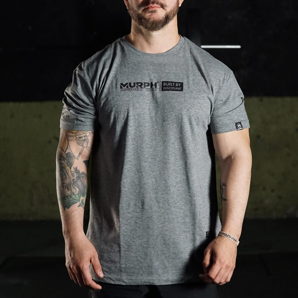 Polera Regular Fit Built By Discipline - Charcoal Heather