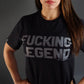 Polera Largo Unisex Fucking Legend - Negro