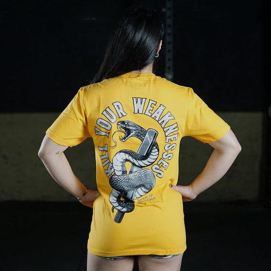 Polera Largo Unisex Kill Your Weaknesses - Amarillo