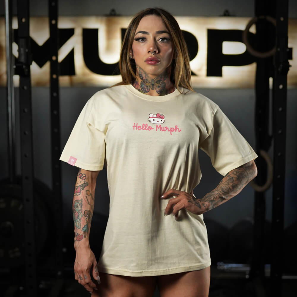 Polera Oversize Hello Murph - Sweet Cream