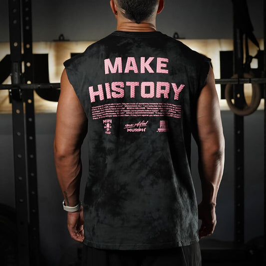 Polera Oversize Sleeveless Make History - Black Storm