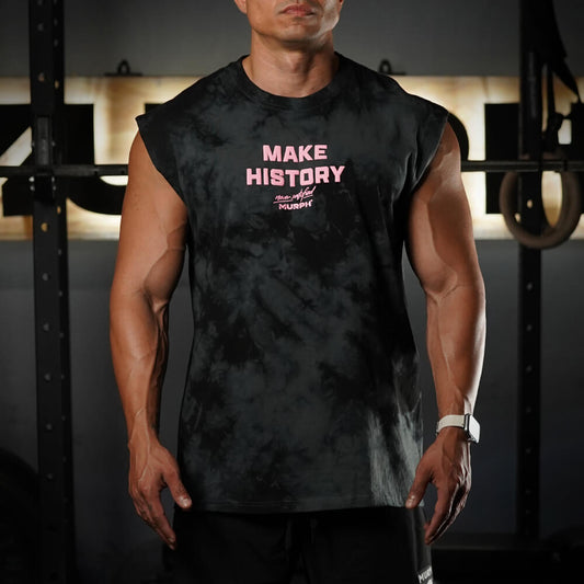 Polera Oversize Sleeveless Make History - Black Storm