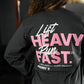 Polera Manga Larga LIFT HEAVY & RUN FAST - Gris Charcoal