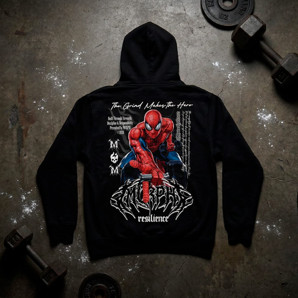 Polerón Canguro UNISEX SpiderMURPH (Pre-Venta) - Black