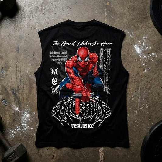 Polera Oversize Sleeveless UNISEX SpiderMURPH (Pre-Venta) - Black