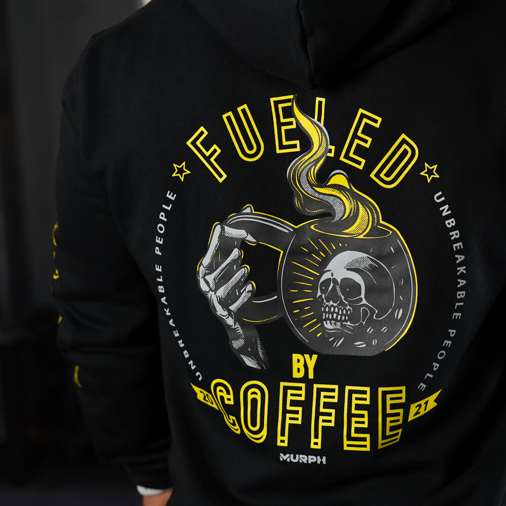 Polerón Canguro Fueled by Coffee - Negro