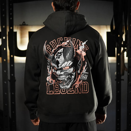 Polerón Canguro Fucking Legend - Gris Charcoal