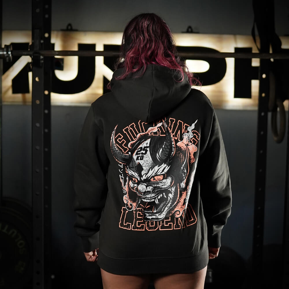 Polerón Canguro Fucking Legend - Gris Charcoal
