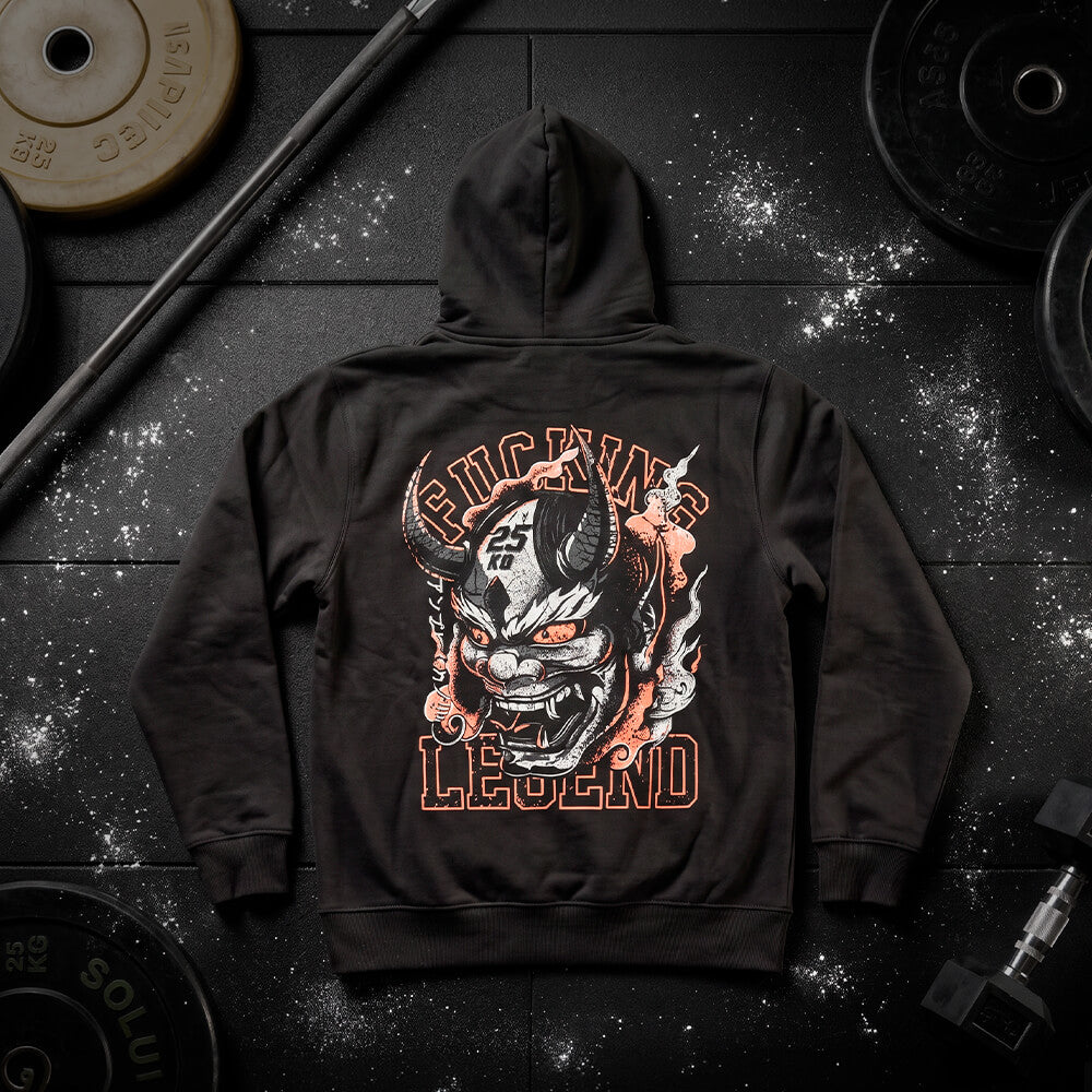 Polerón Canguro Fucking Legend - Gris Charcoal