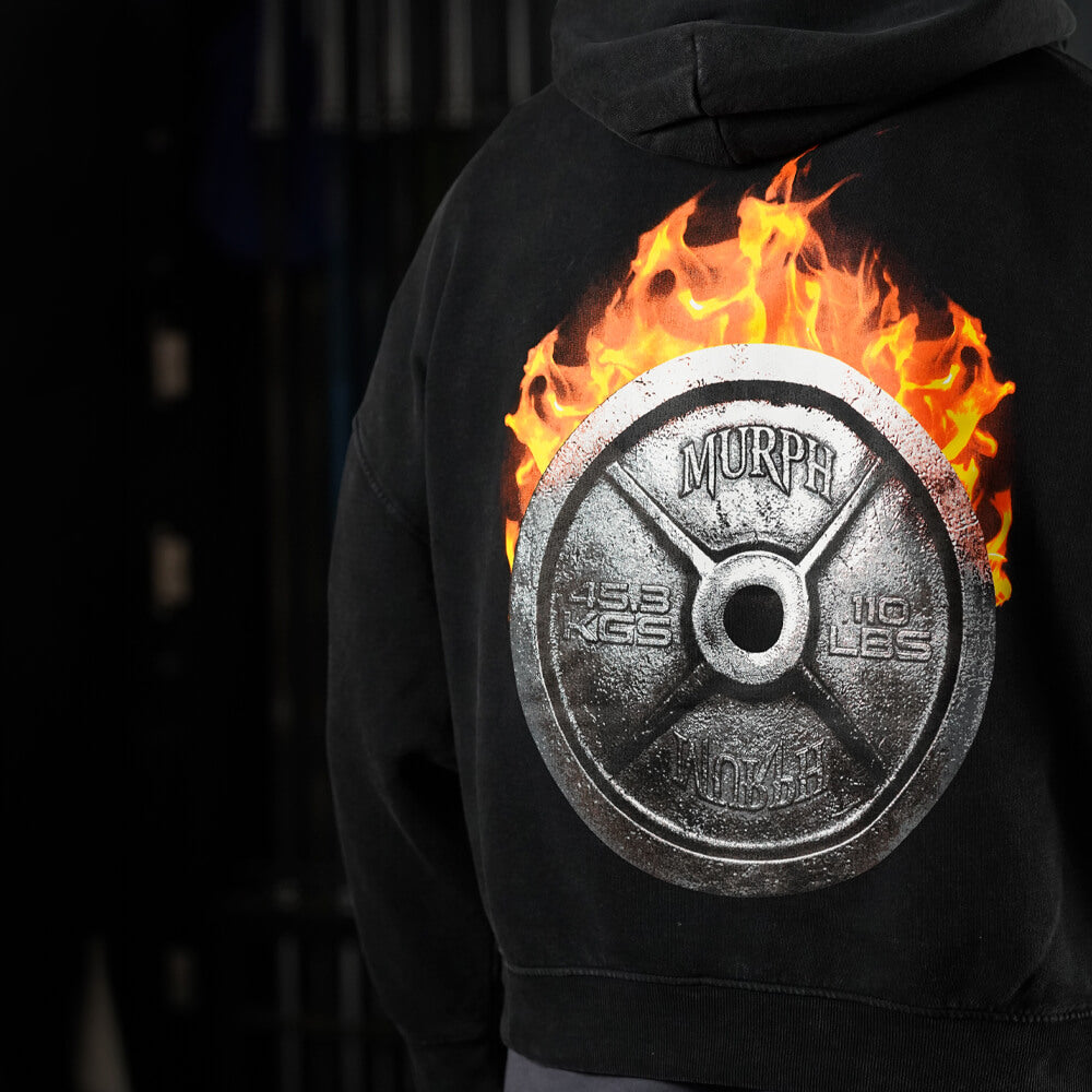 Premium Boxy Fit Hoddie ONIX Born in Fire - Acid Black