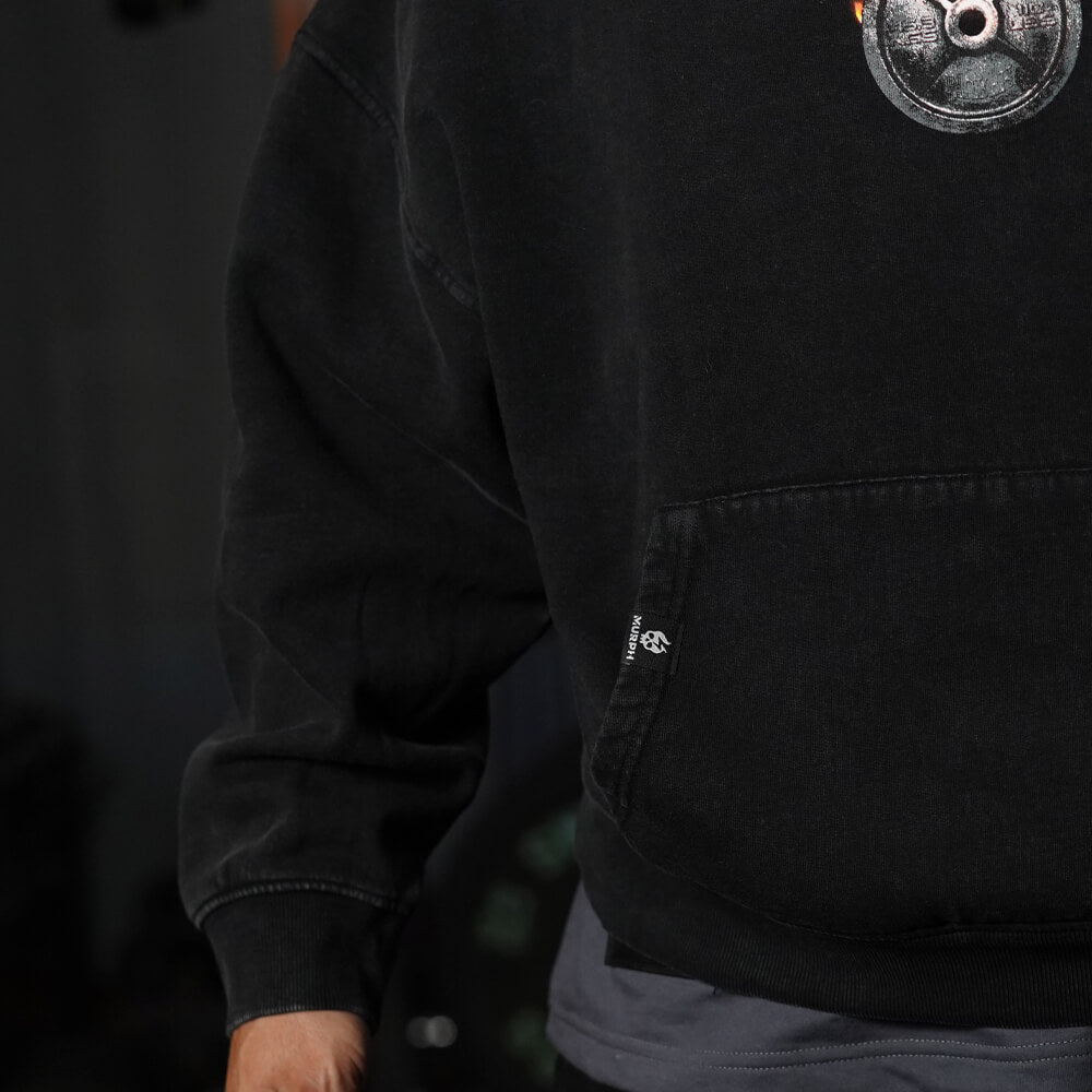 Premium Boxy Fit Hoddie ONIX Born in Fire - Acid Black