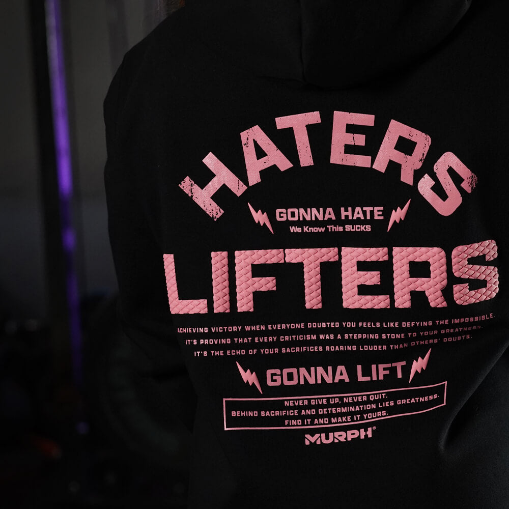 Polerón Canguro Haters Vs Lifters - Negro
