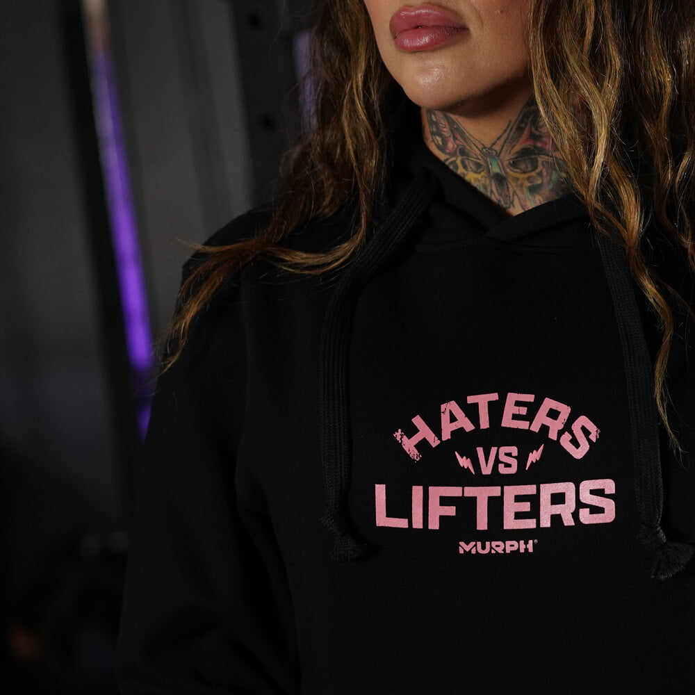 Polerón Canguro Haters Vs Lifters - Negro