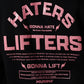 Polerón Canguro Haters Vs Lifters - Negro