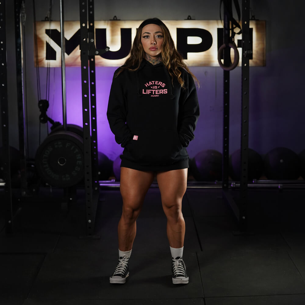 Polerón Canguro Haters Vs Lifters - Negro