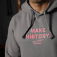 Polerón Canguro MAKE HISTORY - Gris