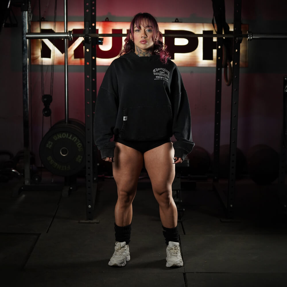 Premium Boxy Fit Hoddie ONIX CHANGING LIVES - Acid Black