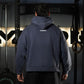 Premium Boxy Fit Hoddie ONIX Skull logo - Acid Blue