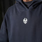 Premium Boxy Fit Hoddie ONIX Skull logo - Acid Blue