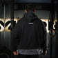 Premium Boxy Fit Hoddie ONIX Skull Logo - Acid Black