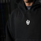 Premium Boxy Fit Hoddie ONIX Skull Logo - Acid Black
