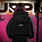 Premium Boxy Fit Hoddie ONIX Skull Logo - Acid Black