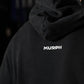 Premium Boxy Fit Hoddie ONIX Skull Logo - Acid Black