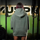 Premium Boxy Fit Hoddie ONIX Skull logo - Acid Green