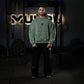 Premium Boxy Fit Hoddie ONIX Skull logo - Acid Green