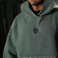 Premium Boxy Fit Hoddie ONIX Skull logo - Acid Green