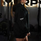 Premium Oversize Hoddie Skull Logo - Black
