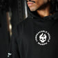 Premium Oversize Hoddie Skull Logo - Black