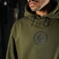 Premium Oversize Hoddie Skull Logo - Tactical Green