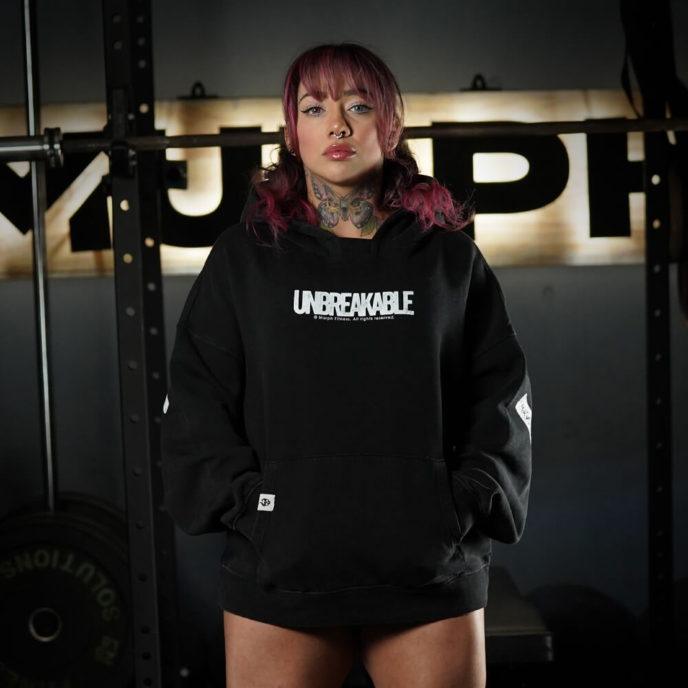 Premium Boxy Fit Hoddie ONIX UNBREAKABLE - Acid Black