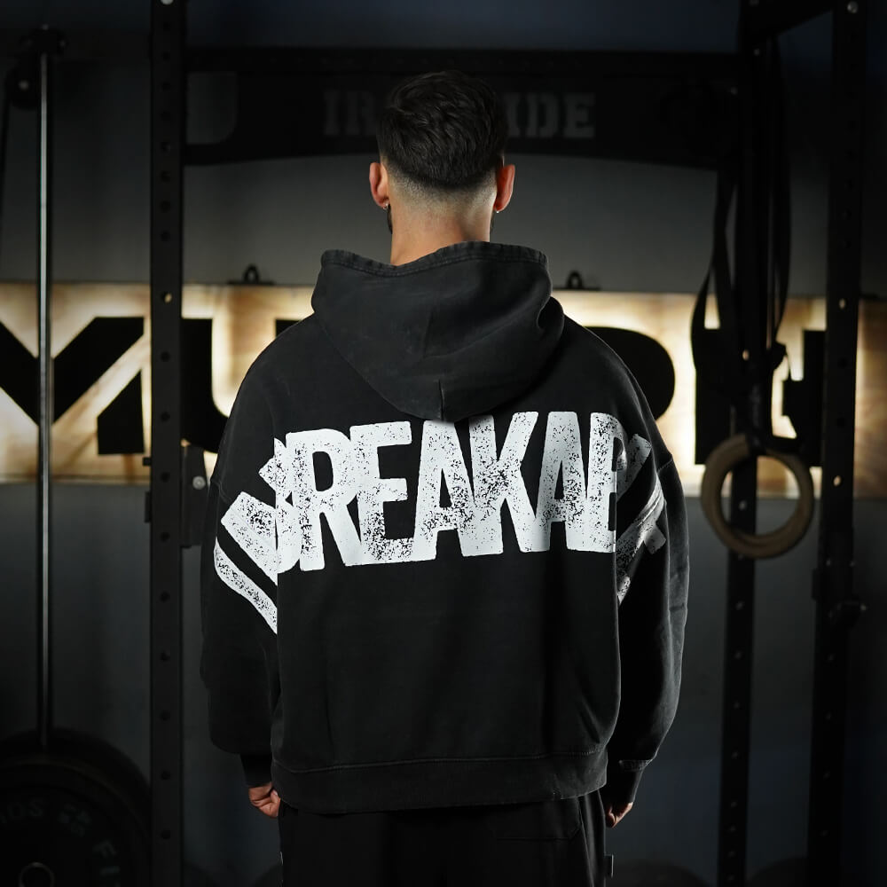 Premium Boxy Fit Hoddie ONIX UNBREAKABLE - Acid Black