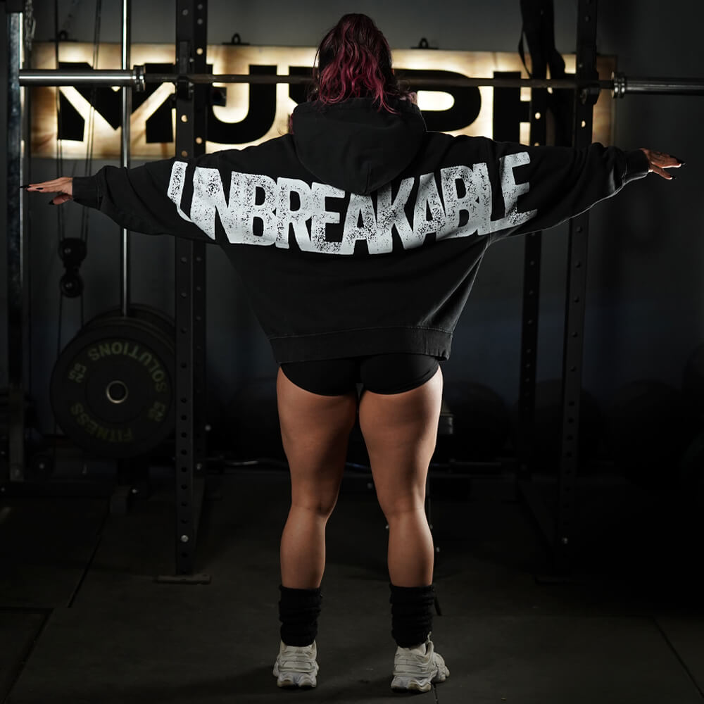 Premium Boxy Fit Hoddie ONIX UNBREAKABLE - Acid Black