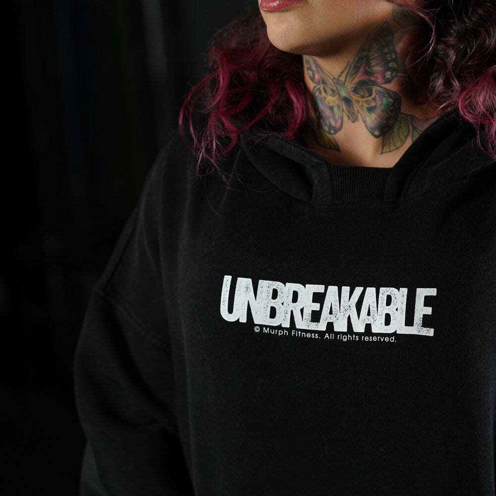 Premium Boxy Fit Hoddie ONIX UNBREAKABLE - Acid Black