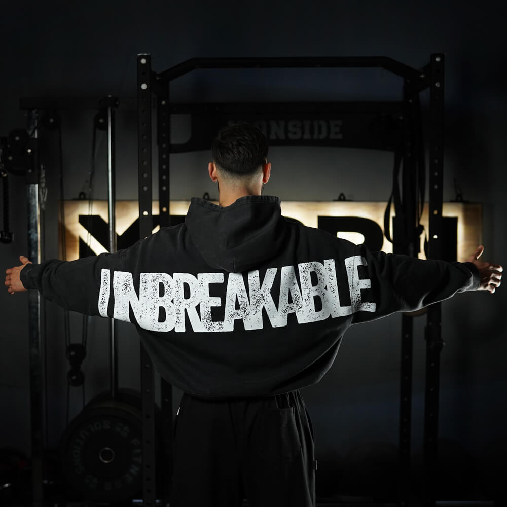 Premium Boxy Fit Hoddie ONIX UNBREAKABLE - Acid Black