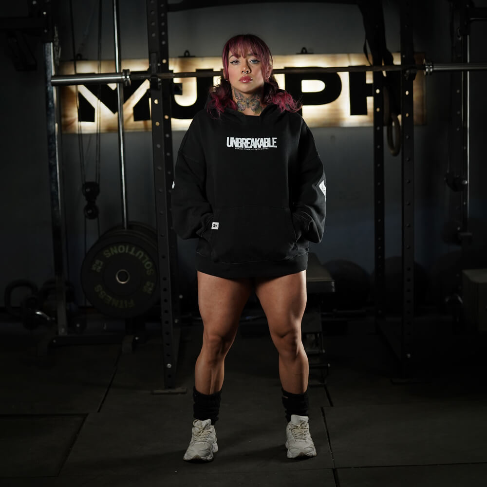 Premium Boxy Fit Hoddie ONIX UNBREAKABLE - Acid Black
