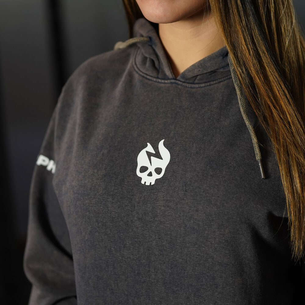 Premium Hoodie Skull Logo - Acid Navy