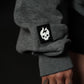 Oversize Crop Crewneck Skull Logo - Acid Black