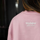 Oversize Crop Crewneck Skull Logo - Pink