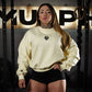 Oversize Crewneck Skull Logo - Sweet Cream