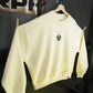 Oversize Crewneck Skull Logo - Sweet Cream