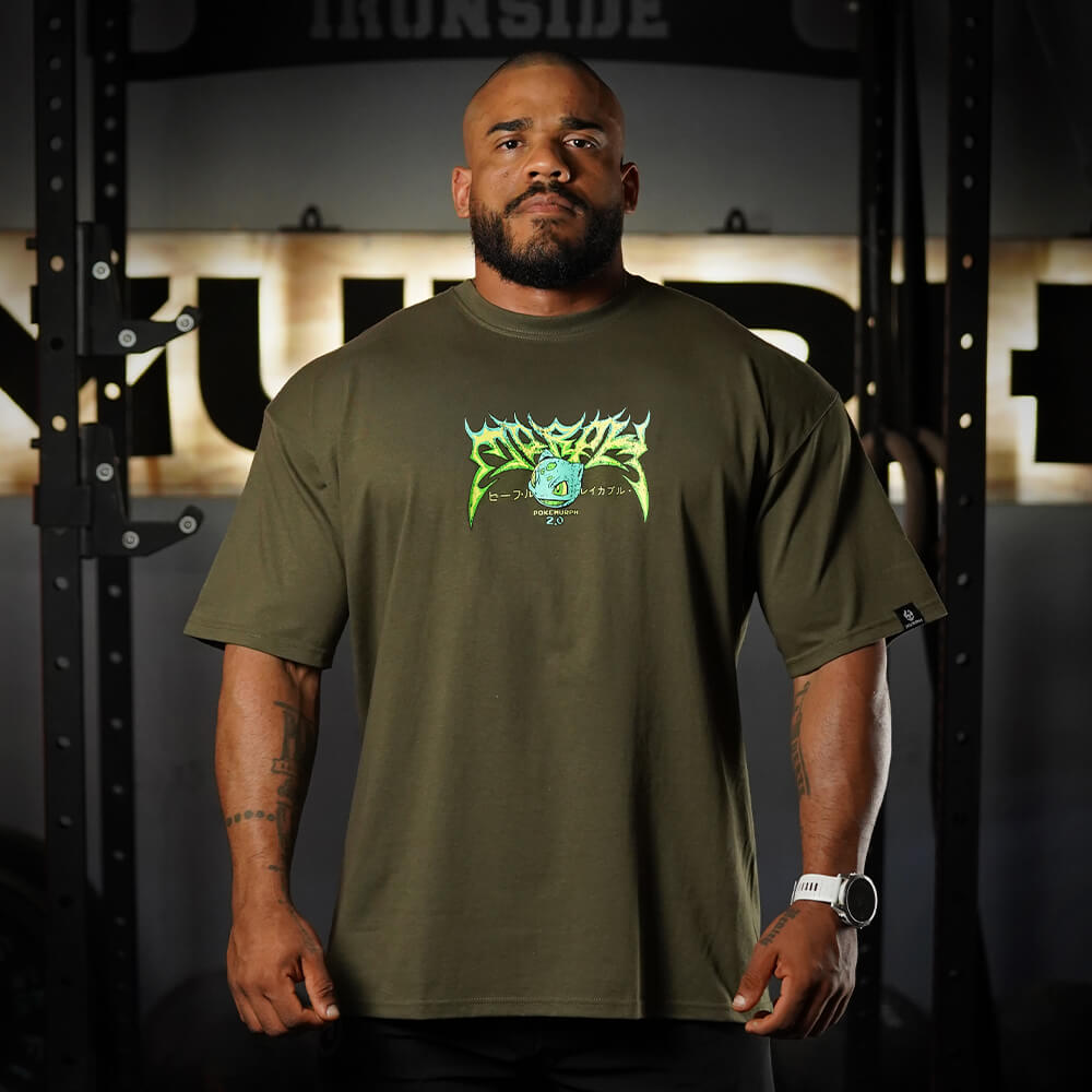 Polera Oversize LIFTASAUR - Verde Táctico