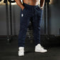 Fitted Jogger Skull Logo - Navy
