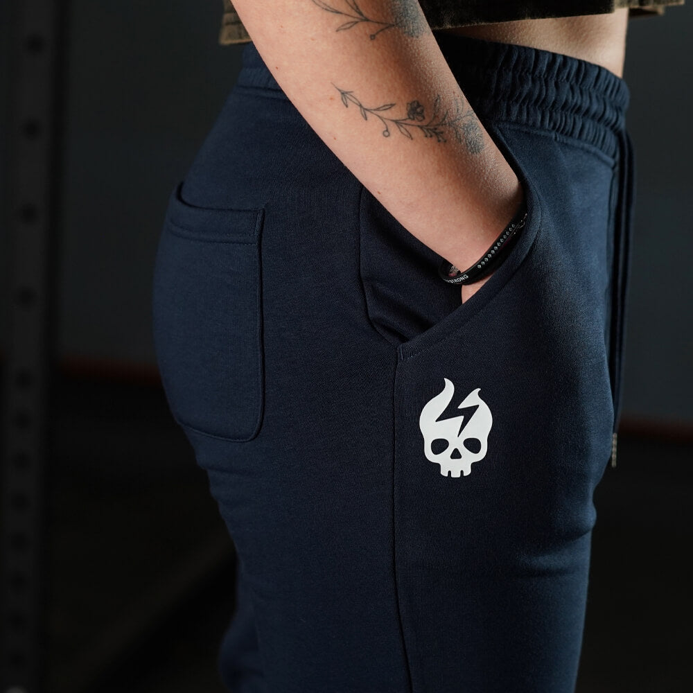 Hybrid Jogger Skull Logo - Navy